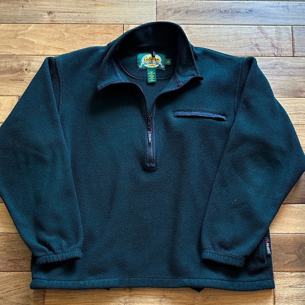 Vtg Cabela’s Polartec fleece 1/4 zip pullover